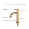 Badezimmer-Waschtischarmaturen JFBL 3X Brush Gold Single Cold Basin Faucet 304 Material Mixer Water Wash Tap-A