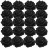 Dekorativa blommor 100 datorer Stemless Rose Head Black Flower Dining Table Decor Roses Artificial Mini Brides Buquets Wedding