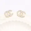 Women Jewelry Designer Earings Double Letters C Stud Earring Luxury Pearl Earrings Fashion Party Wedding Engagement Gift