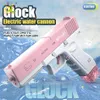 Gun Toys HUIQIBAO M1911 Glock Electric Automatic Water Outdoor Beach Largecapacity Swimming Pool Summer for Children Boys Gifts 230519