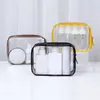 Cosmetic Bags Cases Transparent Women Travel Makeup Bags Clear Zipper Cosmetic Case Travel Wash Bag Small Pouch Clutch Bag Organizer