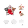 Подвески 500pcs Fashion Sublimation Blank Ceramic Pendant Creative Christmas ornmants Теплопередача