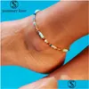 Fußkettchen Trendy Mti Farbe Kristall Perlen Armband Für Frauen Böhmischen Mädchen Bein Fußkettchen Fuß Schmuck Sommer Liebe Drop Lieferung Dhvr6