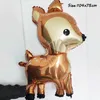 Decoration Jungle Bear Rabbit Foil Balloons Caramel Cream Number Baby Shower Kids Birthday Diy Decoration Balls