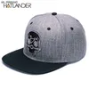 Ball Caps Running Chute HATLANDER Original Baseball cap men snapback cap brand embroidery SKULL cool hip hop cap 6 panel bone linen Skeleton sports hats J230520