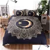 Bedding Sets Feather Pattern Set Mandala Boho Er Elephant Moose 2/3Pcs Bed No Sheet Filling Drop Delivery Home Garden Textiles Suppli Dhym7