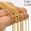 Necklaces 50 Pieces 18 24 30 Inches Gold Chain Necklaces for Women Gold Necklace Chain 14K 14Kt Link Cable Oval Rolo Necklace Wholesale