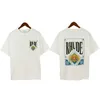 Rhude Polo Mens 반바지 여성 디자이너 Ralphs Shirts 23SS Rhude 고품질 티셔츠 남성 스프링 가을 문자 인쇄 짧은 슬리브 미국 크기 T 셔츠 Laurenst4exp