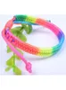 Bangle 100st Pulsera Pulsera Gay Pride Woven Rainbow Armband Hot Rainbow Color Jewelry Lesbian Armband Män Kvinnor krage