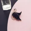 Nueva moda creativa damas cisne circón broche personalidad damas broche de diamantes de alta calidad joyería de lujo 266J