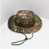 Brede rand hoeden unisex buiten winddichte zon vissen wandeltoerisme visser camouflage hoed heren emmer zomer