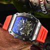 2023 nouvelle montre hommes loisirs diamant montres or boîtier en acier Silicone Quartz montre-bracelet bracelet mâle Relogio Masculino Ri8