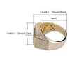 Cluster Rings Hip Hop Cube Diamond Copper Gold Sier Color Plated Iced Out Micro Pave Cubic Zircon Ring For Mens Women Jewelry Drop De Dhzk6