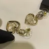 Brinco de corrente com clipe de pino geométrico feminino famoso prata 925 cristal strass joias para festa de casamento