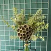 Decoratieve bloemen Gedroogde Lotus Flower Natural Diy Wedding Decoratie voor Home Party Office kunstmatig plastic ornament