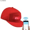 Ballkappen Unisex Bluetooth LED Mobiltelefon APP-gesteuerte Baseballmütze Scroll Message Display Board Hip Hop Street Snapback Cap J230520