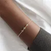 Bangle 14K Gold Filled Zircon Bracelet Handmade 4MM/6MM Zircon Jewelry Boho Charms Bracelets Bridesmaid Gift Vintage Anklets for Women