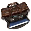 Porte-documents hommes en cuir véritable grande capacité mallette de voyage d'affaires 17 "étui pour ordinateur portable attaché sac de messager véritable sac à main de bureau