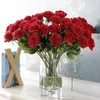 Fiori decorativi Simulazione Rose Proposta di San Valentino Decorazione Grande bouquet Piante finte di lusso Composizione floreale fai-da-te Bulk
