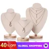 Boxes Velvet Jewelry Easel Necklace Chain Display Bust Stand Tower Rack for Home Bedroom