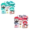 Cozinhas Tocam comida 20pcs/set Kids Cozinha Finja tocar maconha e frigideira sets brinquedos brinquedos educacionais para crianças menores 230520