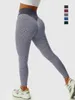 Pantalon actif Jacquard Yoga taille haute sans couture nid d'abeille collants de sport Fitness Leggings respirant Gym Push Up fille vêtements