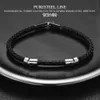 Bangle REAMOR Top Quality Structural Design 316l Stainless Steel Wire Bracelets Men Unique Luxury Black Wristband Bracelet Jewelry