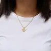 Pendant Necklaces Gold Color Angel Stainless Steel Necklace For Women Jewelry Guardian Single Layer