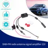 Nouveau KEBIDUMEI universel voiture FM/AM DAB + antenne séparateur d'antenne câble adaptateur convertisseur SMB autoradio actif 88-108MHZ