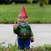 ノベルティアイテムいたずらな庭のgnome面白い中指の庭のgnome Gono Away Lawn Gnome像のためのG230520