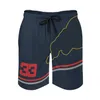 2023 Nouveaux shorts de l'équipe F1 Formule 1 Racing Sports Shorts pour hommes Mode Casual Shorts d'été amples Pantalons de plage respirants et confortables
