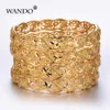 Bangle Wando 4st/Lot Ethiopian Gold Color Wedding Bangles For Women Brud Armband African Jewelry Ramadan Mellanöstern Presents Gifts B12