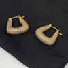 Boucles d'oreilles CZ pierre micro pavé trapézoïdal boucles d'oreilles pour femmes audacieuses épaisses grosses boucles d'oreilles géométriques délicates bijoux élégants 2022 nouveau
