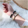 Beaded Newest Fashion 2Pcs /Set Natural Stone Couple Strands Bracelets Designed For Lovers Magnet Attact Each Other Women Men Friend Dhovi