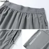 Men's T-Shirts Men's Summer Shorts Breeches Light Long Calf Length Shorts Husband Elastic Waist Band Quick Dry Stretch 6XL Black Bermuda Male J230522