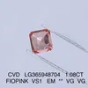 Abalorios Otro Diamante cultivado en laboratorio Esmeralda CVD Fancy Intense Orange Pink VS1 1.0ct