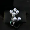 Broches prachtige retro grote broche dames parel stijlvolle pin jas corsage high-end kleding accessoires strass sieraden