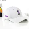 Top kapakları işlemeli marka mor içti baba şapkası kadınlar için ayarlanabilir pamuk fincan beyzbol şapkası hip hop yaz k pop snapback şapka erkekleri kap J230520