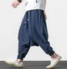 Pantaloni da uomo M6XL 7XL Taglie forti Pantaloni da uomo in cotone e lino moda Pantaloni lunghi da autunno Pantaloni estivi da ballo hip hop nero gary bianco 230519