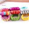 Strand BUYERSHOME Main Bijoux Pierre Naturelle Multi Couleur Vert Rouge Blanc Noir Bleu Jaune Howlite Bracelet Extensible 8 " 1 Pcs