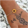 Altri set di gioielli Moda girasole per le donne Ciondolo creativo Collana Orecchini Bracciale Anello Party Drop Delivery Dhvn8