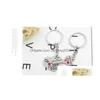 Porte-clés 2pcs ensemble alliage coeur porte-clés je t'aime couple chaîne amoureux pendentif anneau porte-clés pour filles et garçons livraison directe bijoux Dhi0D