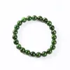 Bracelets JD Elegant Natural Stone Green Diopside Strand Bracelets Women Fashion Round Beads Stand Bangles Quality Jewelry For Party Gifts