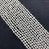Pärlor 1 stränglängd 38 cm naturliga sötvatten pärlor oregelbundna risform ovala vita för diy armband halsbandsmycken