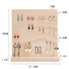 Boxes Wood 108 Holes Earring Jewelry Hanger Stand Organizer Holder Jewelry Rack Storage Display Stand Store Home Decoration