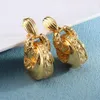 Knot Fashion GoldPlated Earrings Ladies Large Pendants Dubai Indian Jewelry Bridal Accessories Wedding Anniversary Gifts