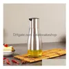 Kräutergewürzwerkzeuge Funktionelle Olivenölflasche Sojasauce Essig Gewürz Aufbewahrungsdose Glasboden 304 Edelstahlkörper Küche Dhwkm