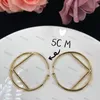 Luxury Hoop Earring Luxury Designers Jewelry For Women F Earrings 5cm Hoops Gold Ear rings Hip-pop Huggie Bijoux Accessories