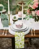 Masa Peçete 4pcs Sarı Çiçek Yaprakları Bahar Kare 50cm Parti Düğün Dekorasyon Bezi Mutfak Yemeği Servis Peçeteleri