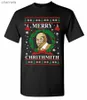 T-shirt da uomo Merry Chrithmith Ugly Christmas T Shirt Divertente Mike Tyson Parody Cotone manica corta O-Collo T-shirt unisex New S-3XL